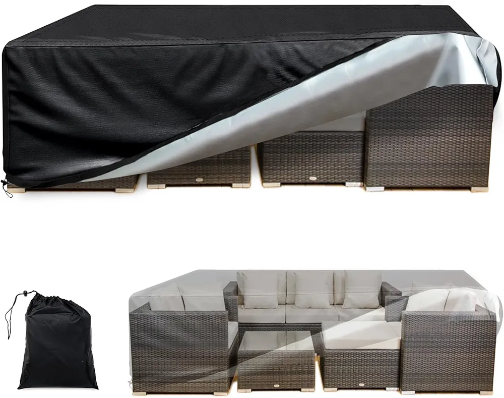 Outdoor Furniture Covers Waterproof, 37”L x 30”W x 31”H Patio Furniture Set Cover, Outdoor Table Chair Set Covers- Outdoor Deck Waterproof Fire Pit Covers Water Resistant Large