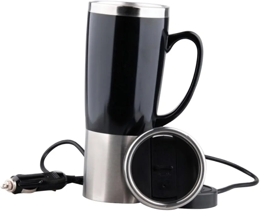 TIDTALEO Electric Tea Kettle Coffee Cup Portable Cup Warmer Cups Reusable Cup Coffee Mug Foldable Cup Water Heater Electric Kettle Electrical Kettle Water Jugs Electric Water Kettle Black