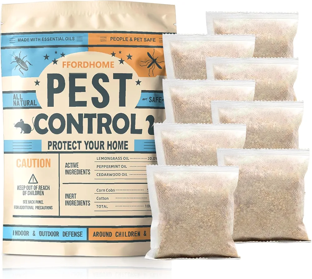 Pest Control Pouches Mosquito Repellent Mice, Rats, Ants, Cockroaches, Moths, and Other pests Peppermint Oil Mouse Repellentrat Repellent for House…