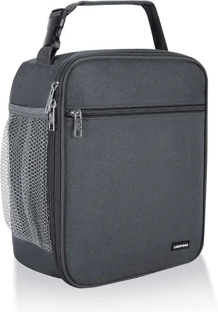 Lunch box Lunch bag for men women Lunchbox Lunch bags Insulated Lunch bag Lunch box cooler (Grey)