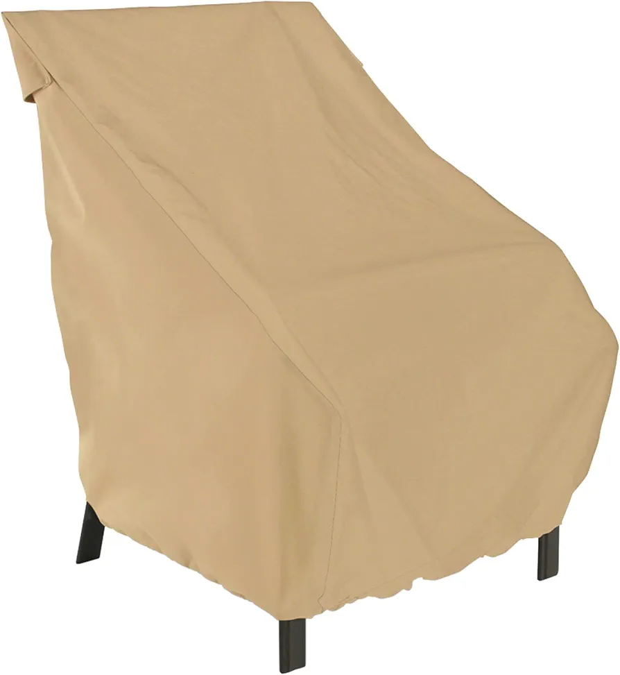 Classic Accessories Terrazzo Water-Resistant 26 Inch High Back Patio Chair Cover, Outdoor Chair Covers