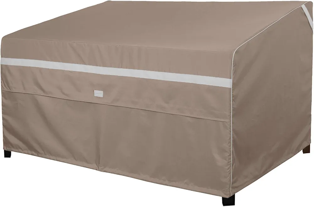 Heavy Duty Waterproof Patio Furniture Covers,Fade Resistant Patio Loveseat Cover 2-Seater Outdoor Furniture Sofa Covers 52" W X 32" D X 33" H Brown
