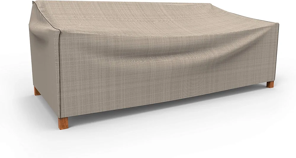 Budge NeverWet Mojave Patio Sofa Cover, Black Ivory, Extra-Large