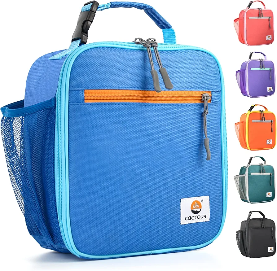 Lunch Box Kids,Premium Insulated Lunch Bag for Girls Boys,Soft Bag Mini Cooler Back to School Thermal Reusable Lunch Bag for Work School Picnic (Blue)