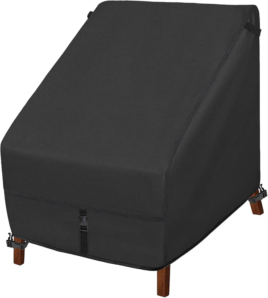 Porch Shield Patio Chair Covers - Waterproof Outdoor Lounge Deep Seat Single Lawn Chair Cover - 30W x 33D x 34H inch, Black