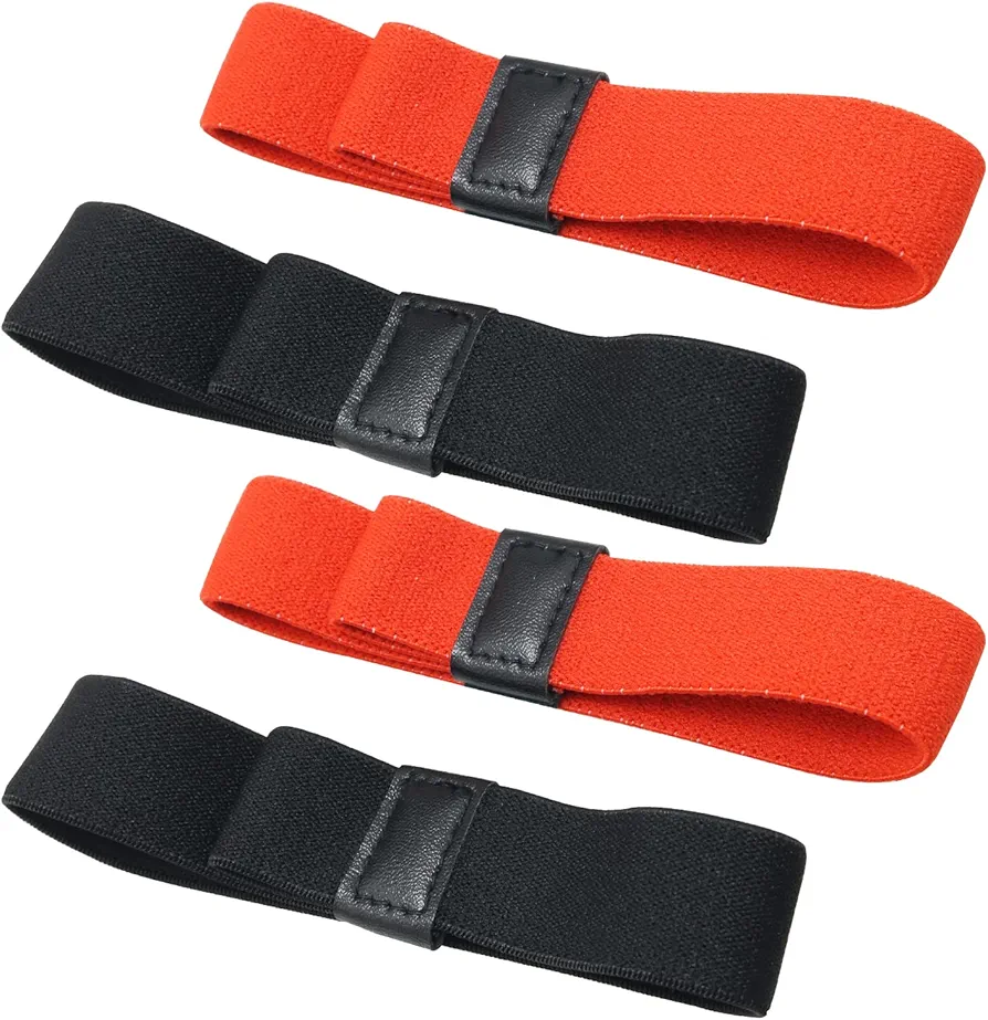 Lunch Box Elastic Bands FMHXG 4PCS Black and Red Double Layer Bento Box Fixing Straps Lunch Container Sealing Straps for Home School Office Outdoor Camping, Bento Lunchbox Strap