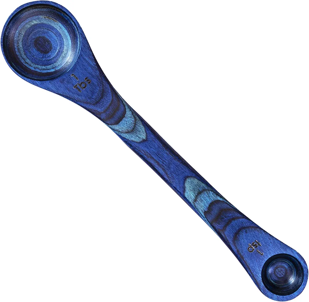 Baltique Malta Collection 2 in 1 Wooden Measuring Spoon with Tablespoon and Teaspoon Measurements