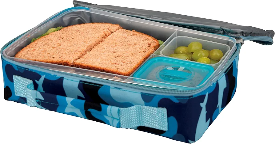 Nuby Insulated Bento Box Lunchbox, Sharks