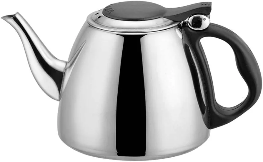 1.2L Stainless Steel Gooseneck Flat Bottom Water Kettle, Portable Electrics Heating Water Boiler For Coffee & Tea With Fast Heating, Auto-Shut Off And Boil-Dry Protection Tech