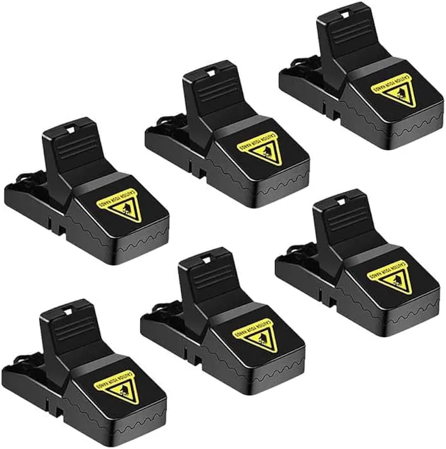 Mouse Traps, Mice Traps for House, Small Mice Trap Indoor Quick Effective Sanitary Safe Mousetrap Catcher for Family and Pet (SMALL SIZE (6-PACK))