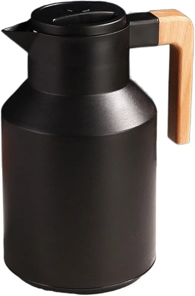 Electric Kettle Smart Insulation Pots Large Capacity Glass Liner Kettle Coffee Pot Temperature Display Water Bottle Tea Kettle/Black/940Ml
