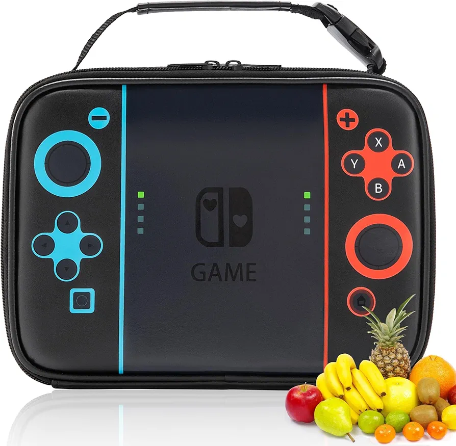 Game Console Lunch Box, Boy Leather Reusable Lunch Bag, Waterproof Thermal Insulated Kids Lunch Box, Portable Mini Cooler for Boys Girls Kids Toddlers Teens for School Daycare Picnic Camping