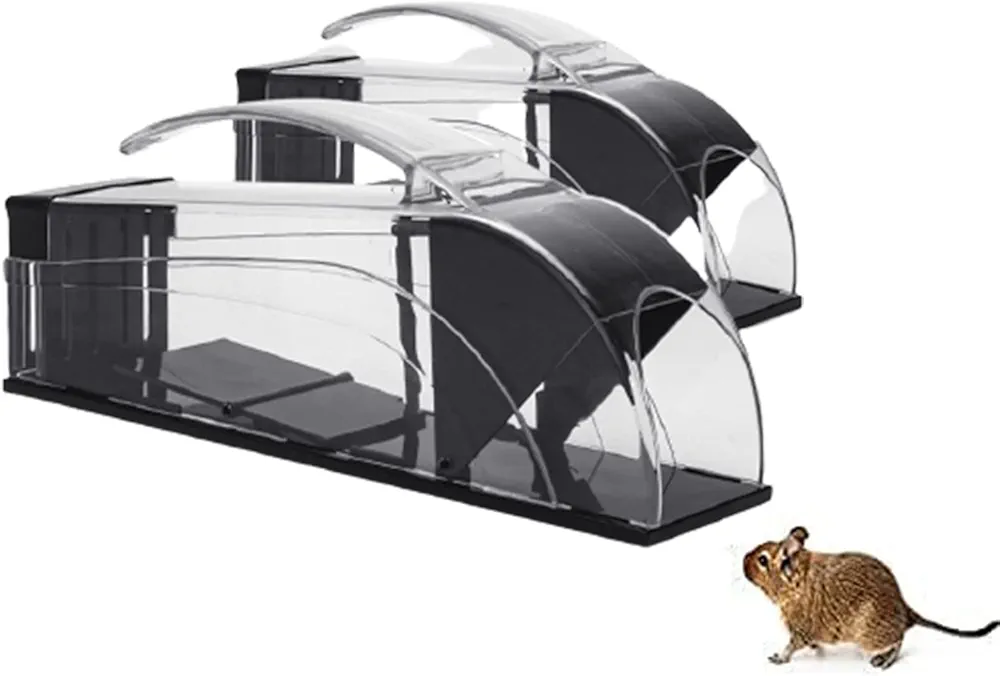 Humane Mice Traps No Kill,Live Mouse Trap, Reusable Mice Trap Catch for Indoor and Outdoor,Zero Touch and Easy to Set, Kids/Pets Safe(Color:4 Pack)