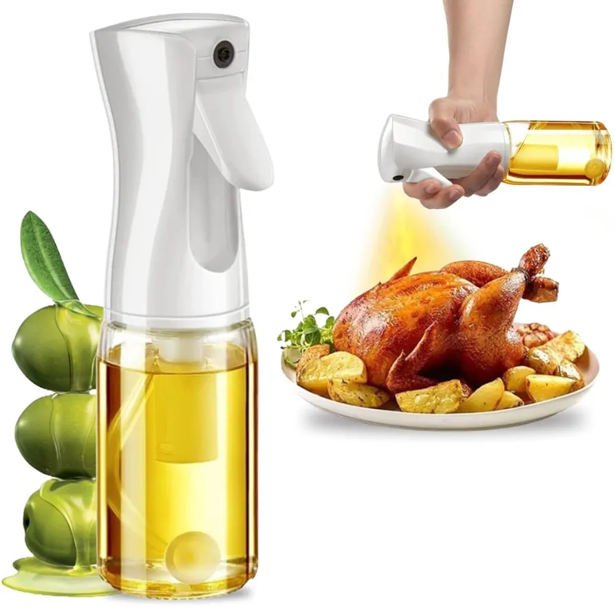 Olive Oil Sprayer for Cooking – BPA-Free Glass Oil Mister Dispenser for Kitchen, Air Fryer, BBQ, Baking, and Salad – Premium Pump Action Non-Stick Oil Spray Bottle