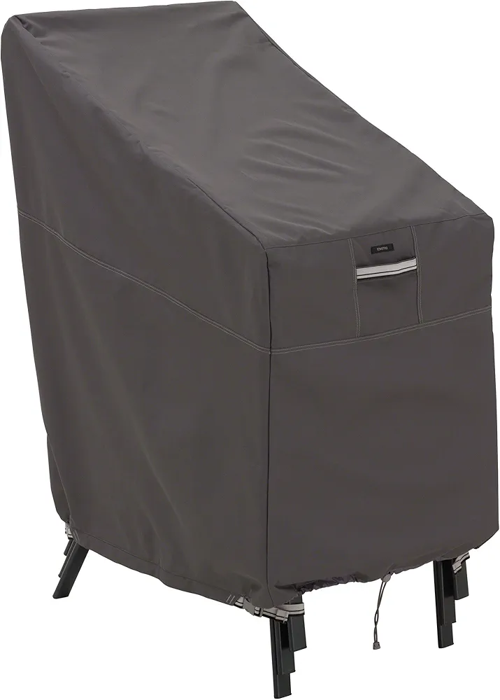 Classic Accessories Ravenna Water-Resistant 25.5 Inch Stackable Patio Chair Cover, Outdoor Chair Covers