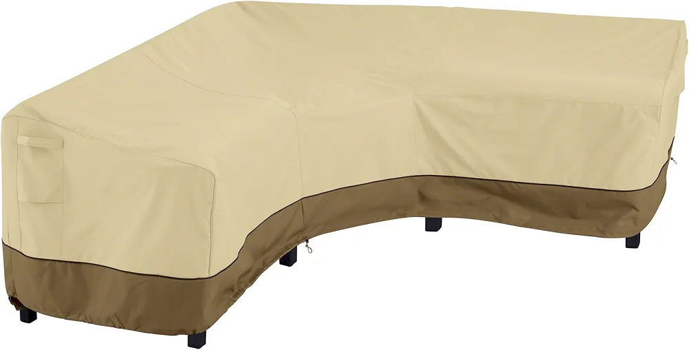 Classic Accessories Veranda Water-Resistant 85 Inch Patio V-Shaped Sectional Lounge Set Cover, Patio Furniture Covers