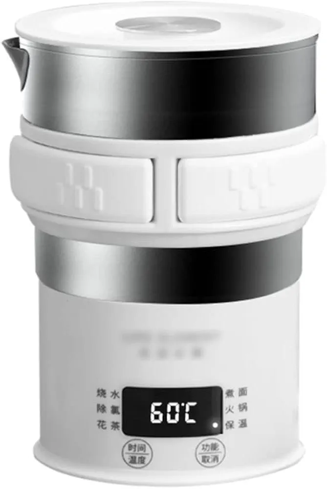 Electric Water Kettle Foldable Electric Kettle for Travel 0.5L/17.5oz Collapsible Kettle with Stainless Steel Bottom Portable Kettle for Camping Electric Tea Kettle