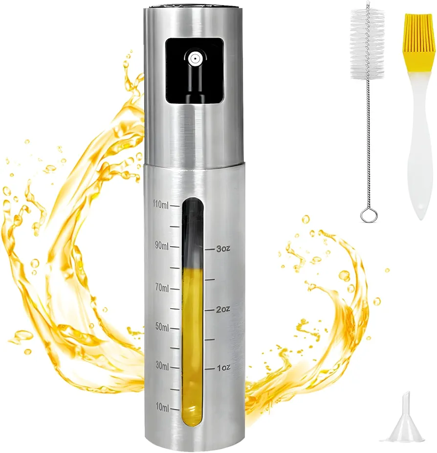 Oil Sprayer for Cooking, 120ml Olive Oil Spritzer Sprayer Bottle, Premium Oil Sprayer Mister, Kitchen Gadgets Accessories Widely Used for Salads, Barbecues, Kitchen Baking, Grilling