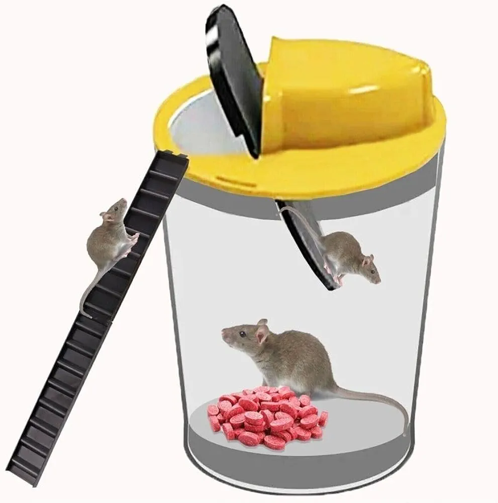 Mouse Rat Trap Flip & Slide Mouse Trap Bucket Catcher Mousetrap Slide Bucket Lid