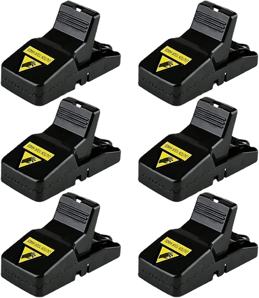 6 PCS Reusable P-lastic S-mart Mouse Trap Quick Kill Mice Traps for Indoor/Outdoor Pet Rodent Voles Hamsters Moles