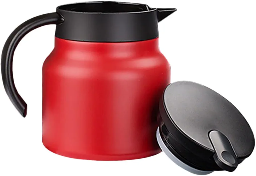 1pc Kettle Water Instant Heater Cup Mug Warmer Hot Heating Electric Car Stove Control Coffee Pod Maker Espresso Machines Drink Dispenser Teapot Coffee Maker Red Stainless Steel