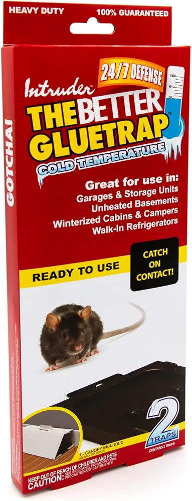 Intruder 17515 The Better GlueTrap-Cold Temperature Glue Trap, Large, Black