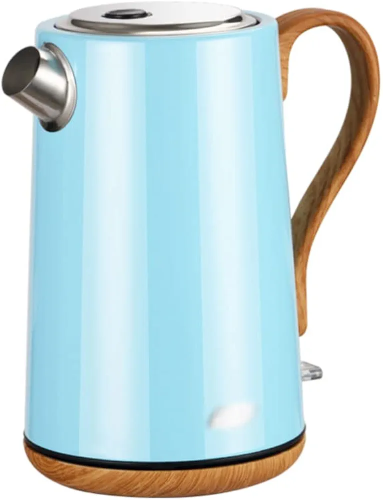 Electric Water Kettle Vintage Electric Kettle 1.7LStainless Steel Kettle Electric Blue Water Kettle Fast Boil Auto Shut-off & Boil Dry Protection Electric Tea Kettle