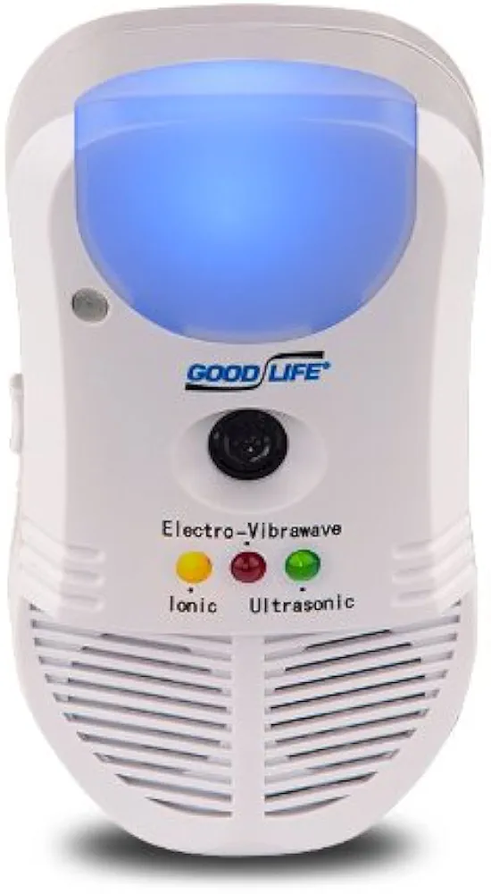 Good Life, Inc. Ultimate AT Ultrasonic Pest Repeller - Indoor Rodent and Bug Repellent Plug-in - Effective for Mice, Rats, Roaches, Scorpions, Insects - Utilizes Ultrasonic Sounds & Air Cleansing Ions