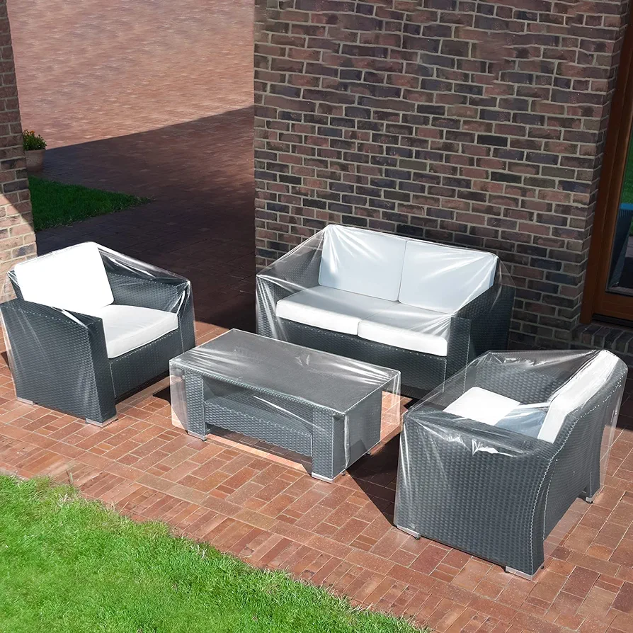 Hoolerry 4 Pcs Patio Furniture Covers Waterproof Outdoor Furniture Covers Patio Sofa and Outdoor Table Cover Heavy Duty Patio Furniture Sets Covers, 32 x 30 x 30, 52 x 30 x 30, 36 x 21 x 13 Inch