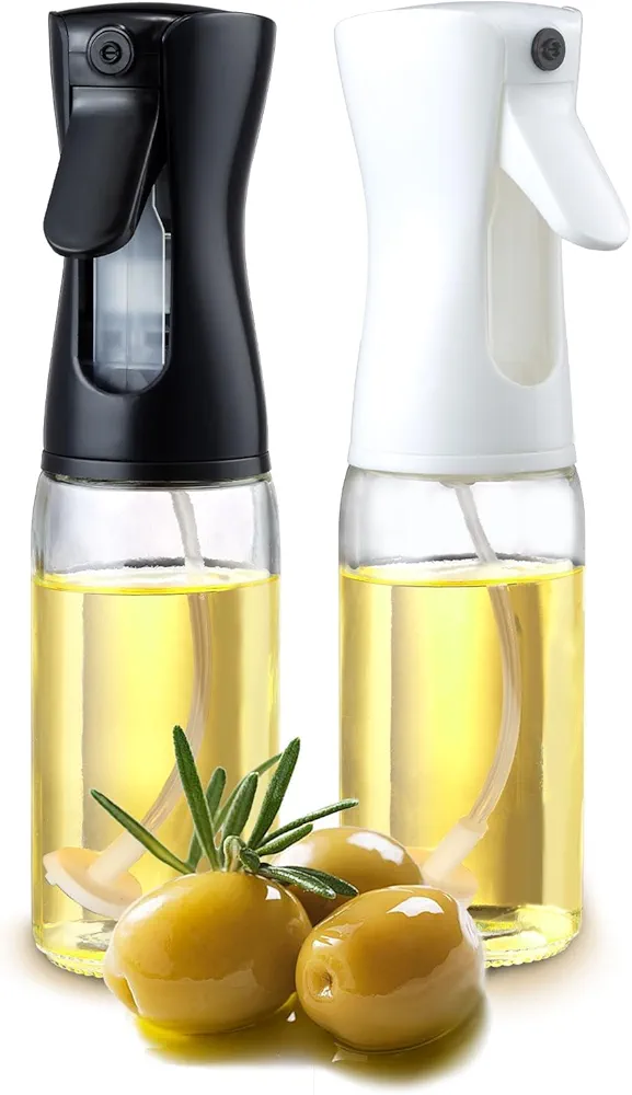 Bestdin Oil Sprayers, 2 Pack Olive Oil Sprayer, 250ml Olive Oil Spray Bottle for Air Fryer, Food-Grade Oil Mister Used for Kitchen, BBQ, Salad, Baking, Roasting