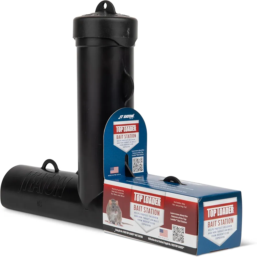 JT Eaton 902R Top Loader Bait Station for Mice, Rats and Rodents