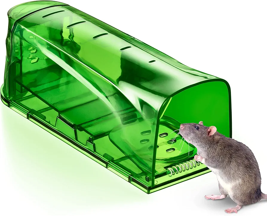 Trazon Humane Mouse Traps Catch and Release That Work - Mouse Traps No Kill - Live Mouse Traps - Reusable Mouse Traps for House,Garage,Outside,Small Mice,Multiple Mice - 1 Pack