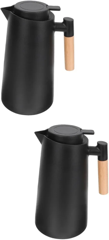 Luxshiny 2pcs Thermal Jug Electric Mug Warmer Car Container Urn Dispenser Electrically Hot Pot Electric Mini Electric Kettle Water Small Electric Kettle Mug Heater Toaster Boil Tea Black Pp