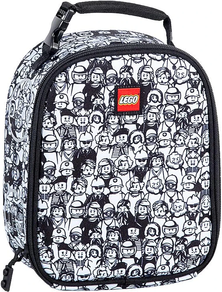 LEGO Kids Classic Heritage Lunch Box, Insulated Soft Reusable Lunch Bag Meal Container for Boys and Girls, Perfect for School or Travel, Meal Tote Keeps Food and Drinks Cold with Buckle, Color Me
