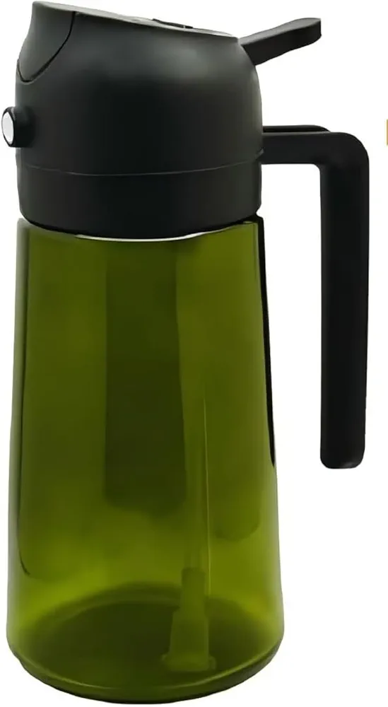 Kitchen Maiden 2 In 1 Oil Dispenser, Kitchenmaiden 2-in-1 Oil Dispenser and Oil Sprayer,16 oz Olive Oil Dispenser Bottle, Olive Oil Dispenser & Oil Sprayer For Kitchen