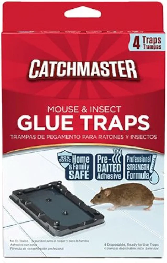 Mouse & Insect Glue Traps, Baited, 4-Pk.