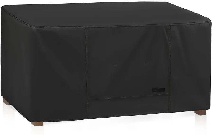 NettyPro Patio Coffee Table Cover Rectangular, Waterproof Outdoor Furniture Small Side Table Cover Rectangle, 48x26x18 inch, Black