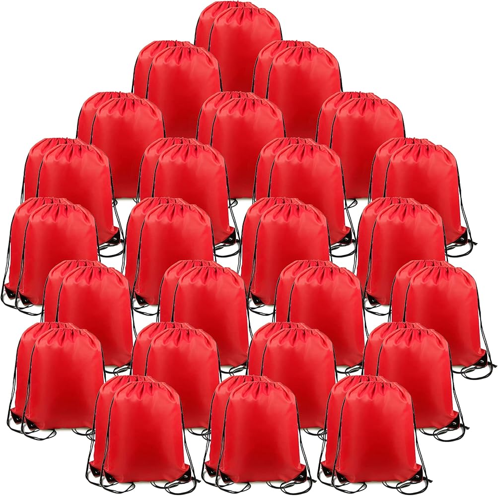 BeeGreen Drawstring Backpack Bags 20|30|50 Packs Reflective String Bags for Gym Sport Trip Cinch Sack DIY for Women Men