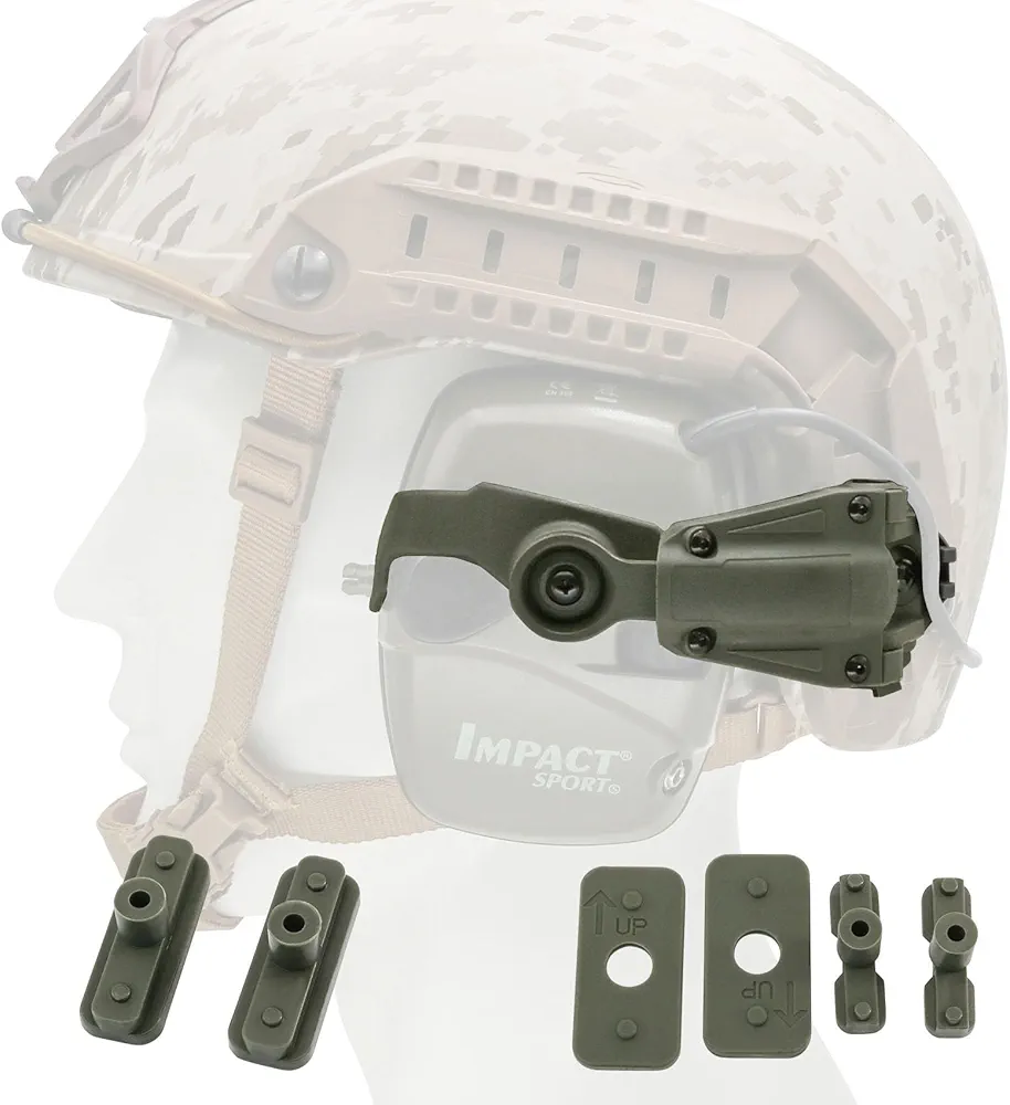 Tactical Helmet ARC Track Adapter for Tactical Electronic Shooting Earmuff Compatible Howard Leight Impact Sport Headset