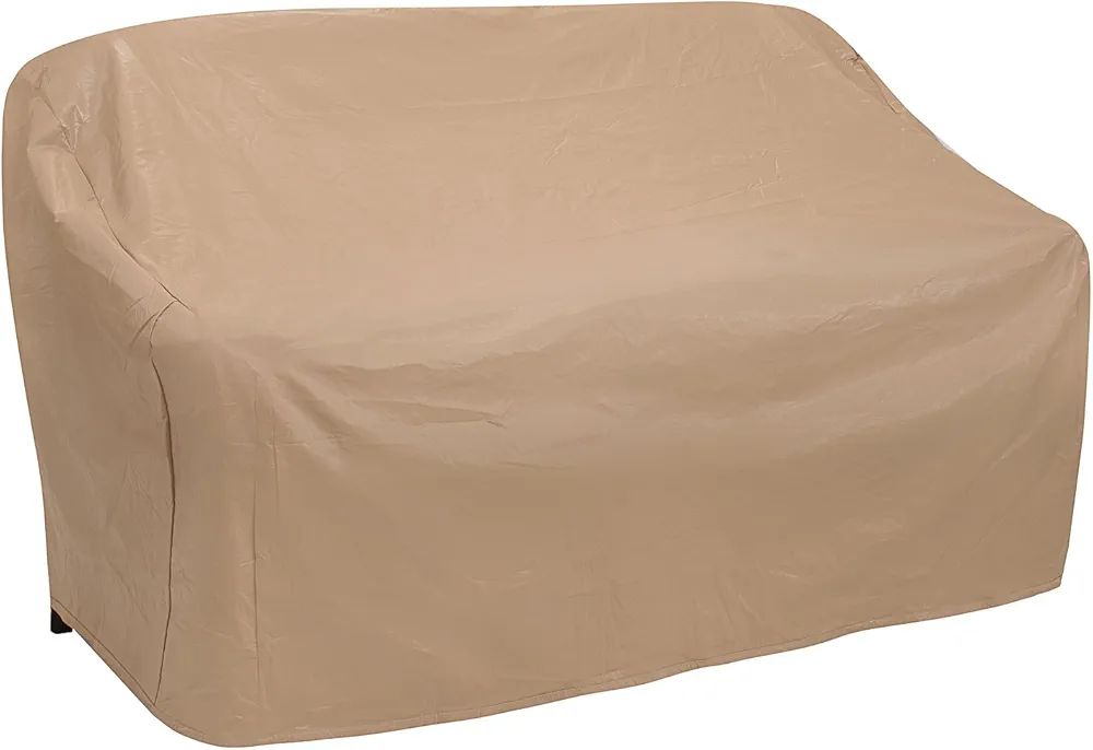 Protective Covers Weatherproof 2 Seat Wicker/Rattan Sofa Cover, Large, Tan - 1125-TN