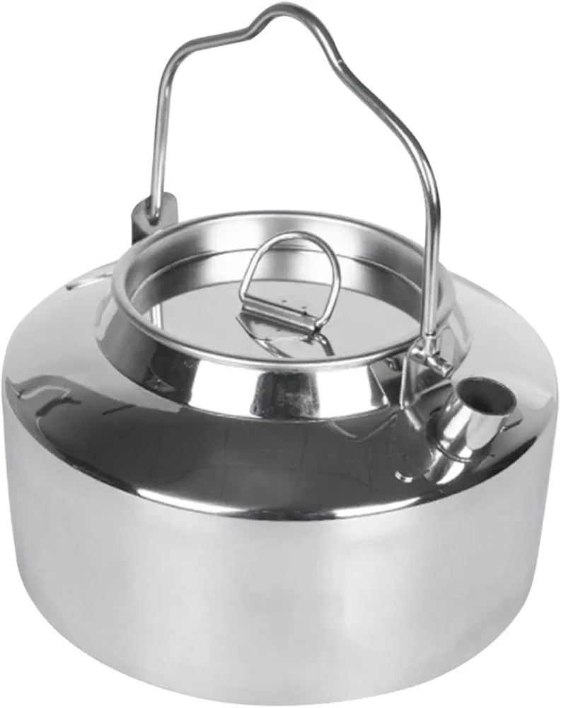 Toddmomy Camping Kettle Electric Strainer Stovetop Stoves Boiler Camping Stove Gas Portable Teapot Propane Kettle with Water Hot Gooseneck Car Cup Stainless Steel Silver