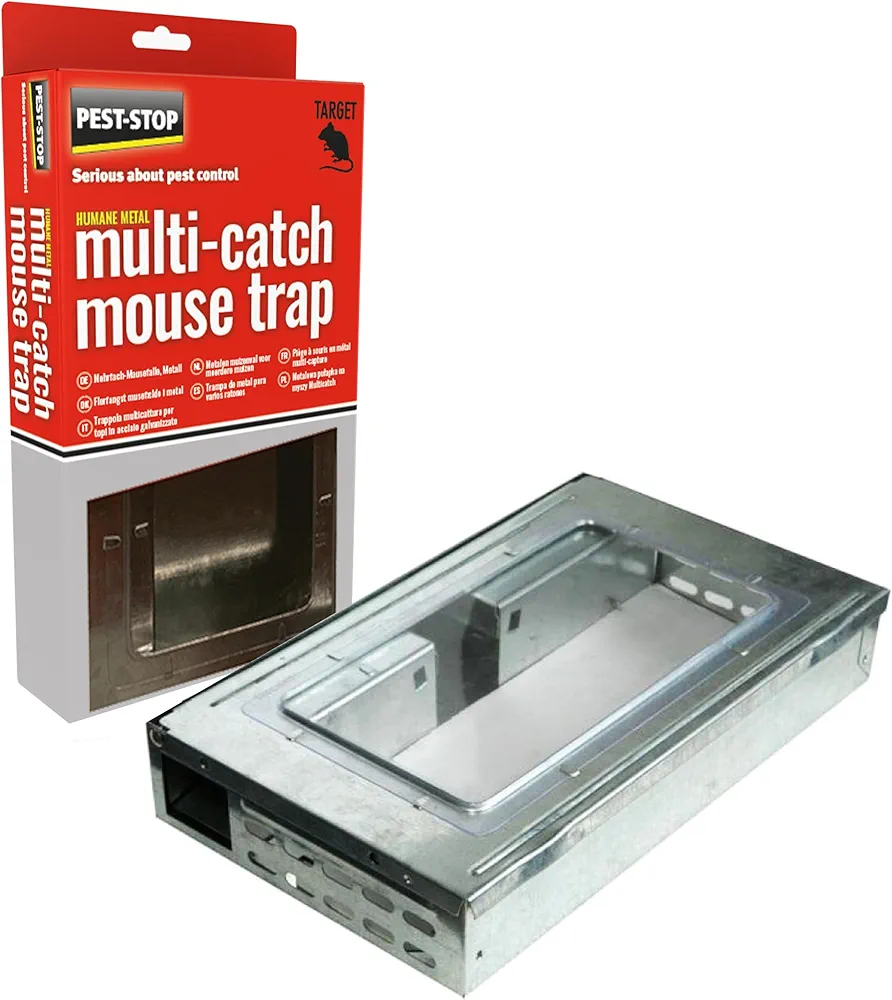 Multi Catch Metal Mouse Trap - Strongest Traps for Indoors and Outdoors - Durable Reusable Traps - for Home, Office, Garden, Industry - Multiple Entry Points - 10 Mice at One Setting