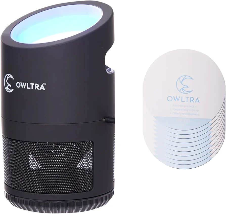 IMT-L70 Indoor Electric Insect Trap, Catcher & Killer Lamp for Fruit Flies, Mosquitos, Moths, Gnats, and More with UV Light Attraction and Fan Suction, Black
