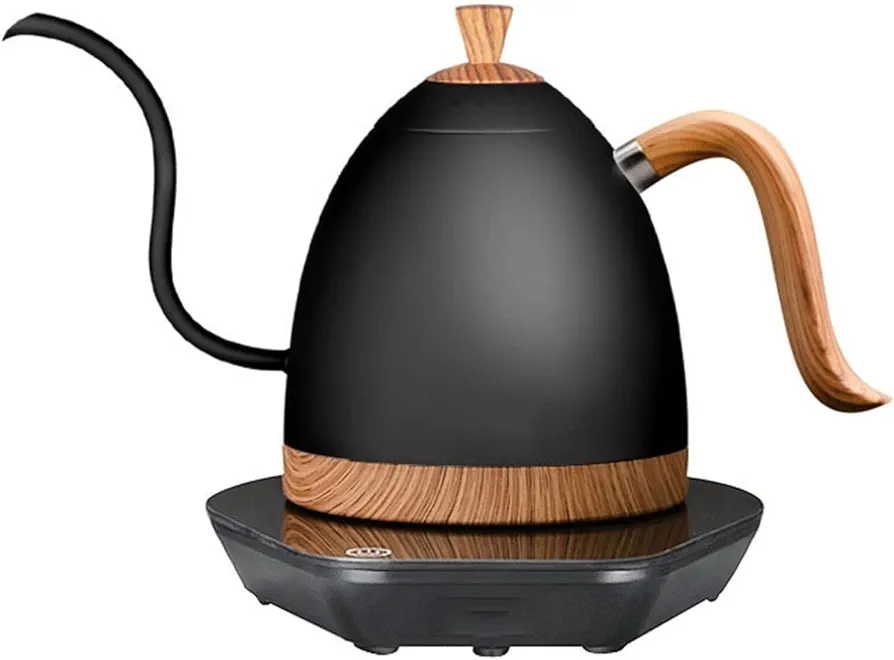 XiVue Coffee Pot Variable Temperature Digital Kettle Gooseneck Kettle Manual Coffee Maker (Color : Black) (Black)