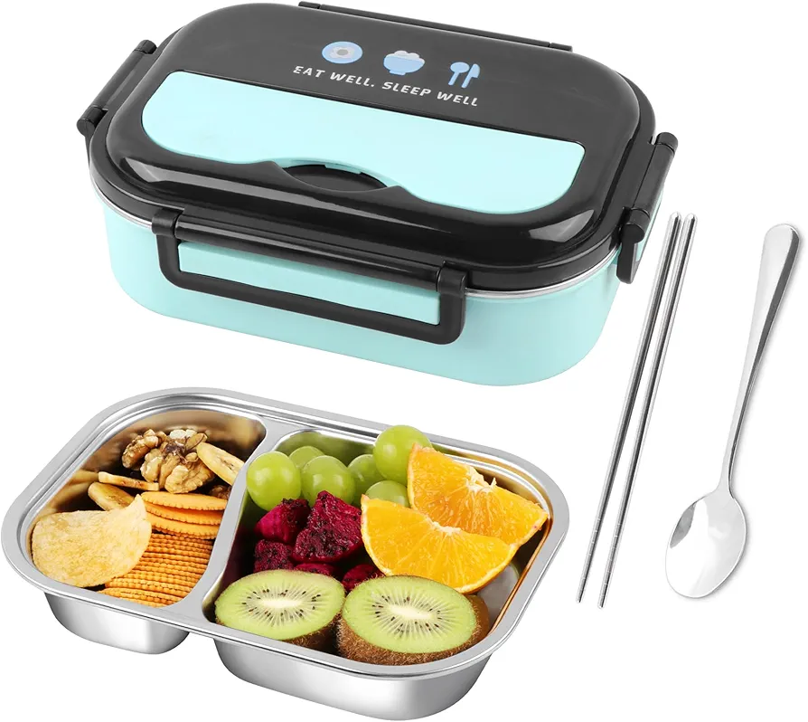304 Stainless Steel Lunch Box Leakproof Food Storage Containers, Bento Box for Adults,Men,Women