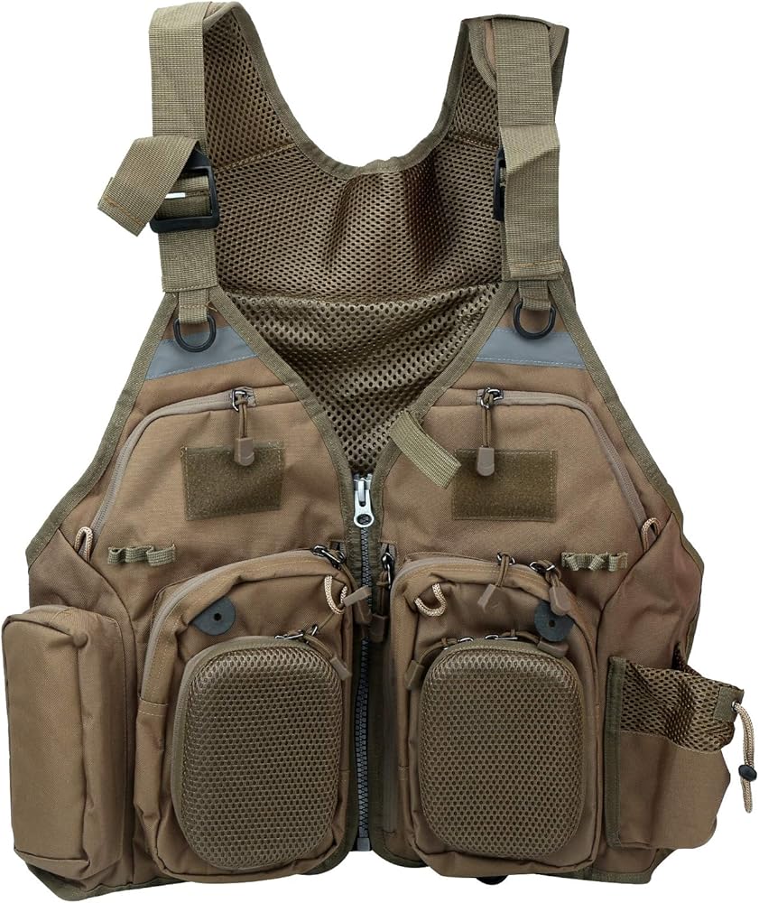 Vbestlife Fishing Vest, Professional Fishing Waistcoat with Breathable Mesh and Multi Pocket for Men Outdoor Fishing