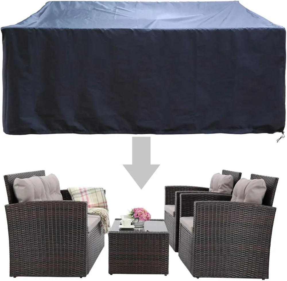 Patio Furniture Set Covers Outdoor Conversation Set Covers Sectional Garden Sofa Covers Chair Loveseat Covers Waterproof Dust Protective