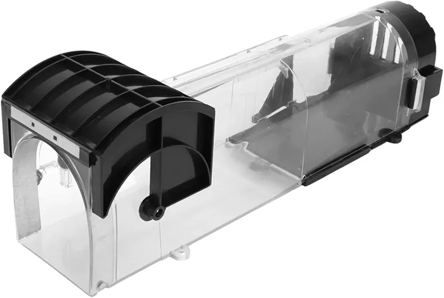 Rat Traps,Mouse Catcher Reusable for Indoor Outdoor Garden Safe Firm Household Mouse Catcher Transparent Smart Self-Locking Mousetrap