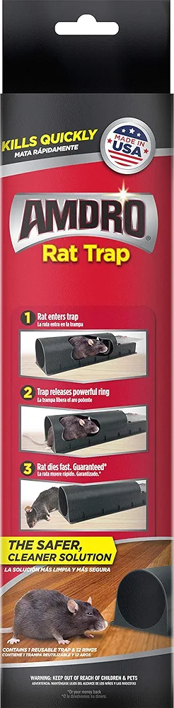 Amdro Reusable Rat Trap, Kills Up to 12