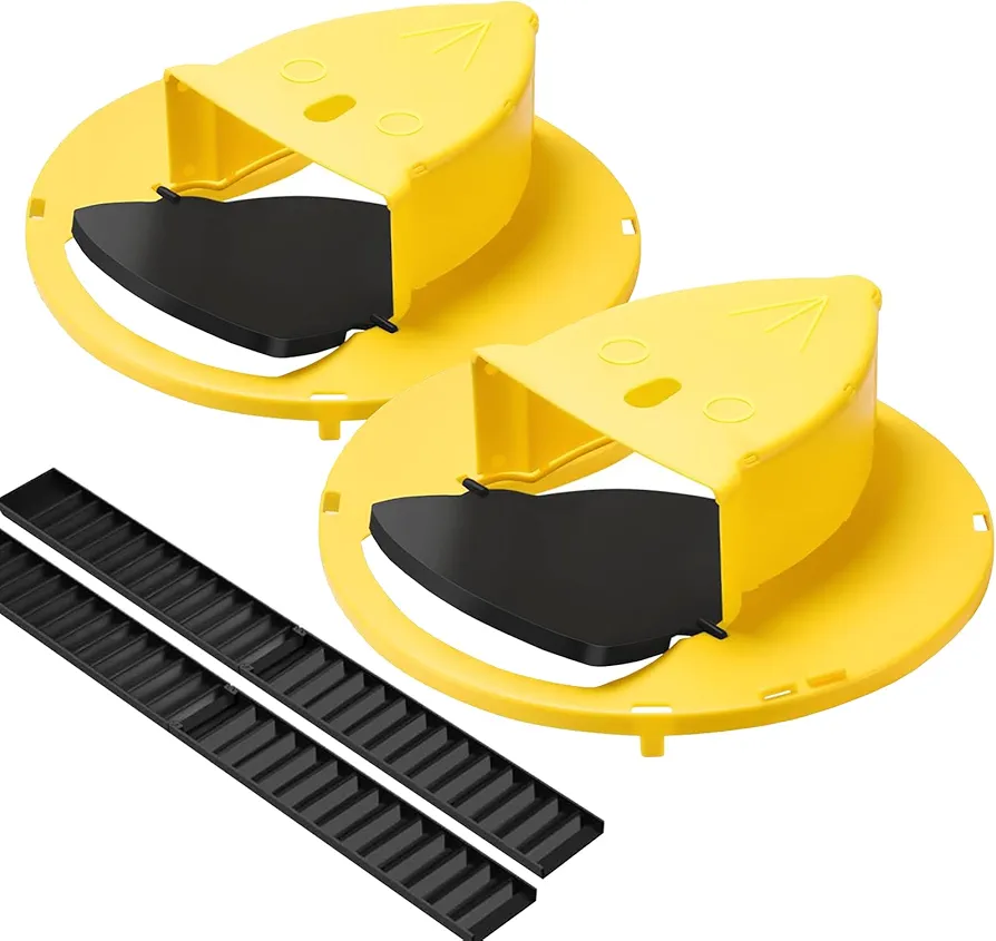 Mouse Trap -2 Packs, Indoor and Outdoor Trap Bucket, Automatic Reset Trap Bucket lid, Human Trap, Reusable Trap Bucket lid, Compatible with 5-Gallon Bucket